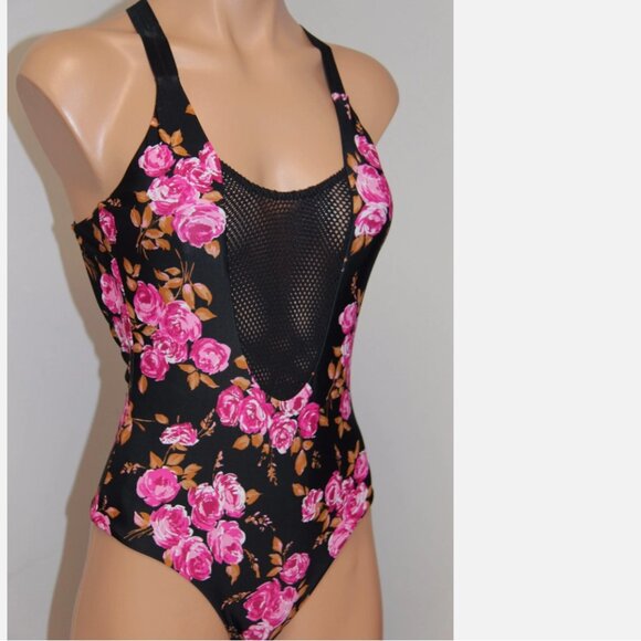 NWT VOLCOM Swimsuit 1 one piece swimwear Black MLT - Picture 1 of 5